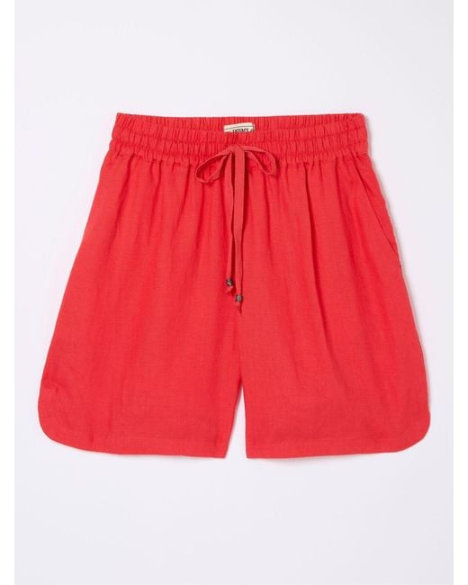 FatFace Red Fatface Tenby Linen Shorts