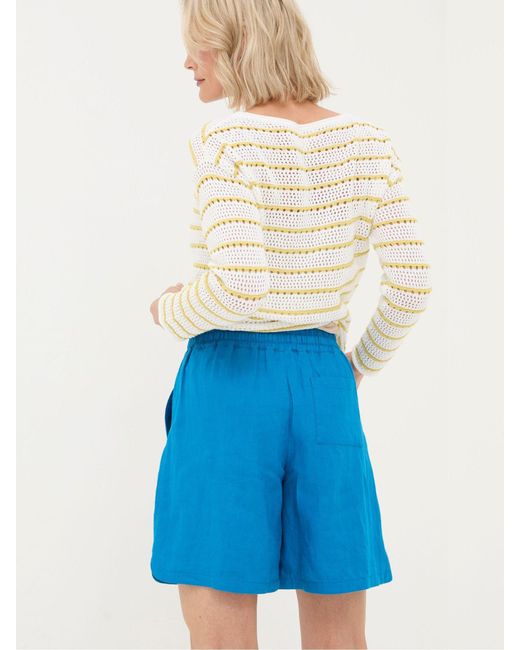 FatFace Blue Fatface Tenby Linen Shorts