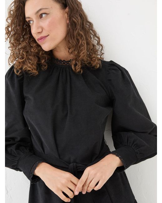 FatFace Black Fatface Adley Cord 100% Cotton Dress
