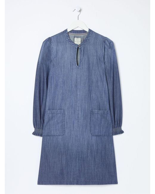 FatFace Blue Fatface Fran Denim Dress