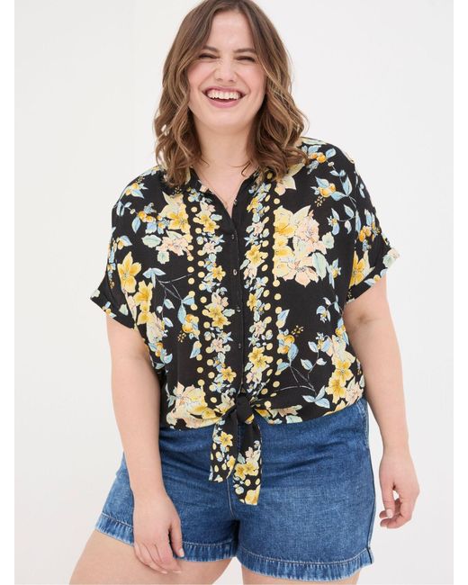 FatFace Blue Fatface Cali Citrus Floral Shirt