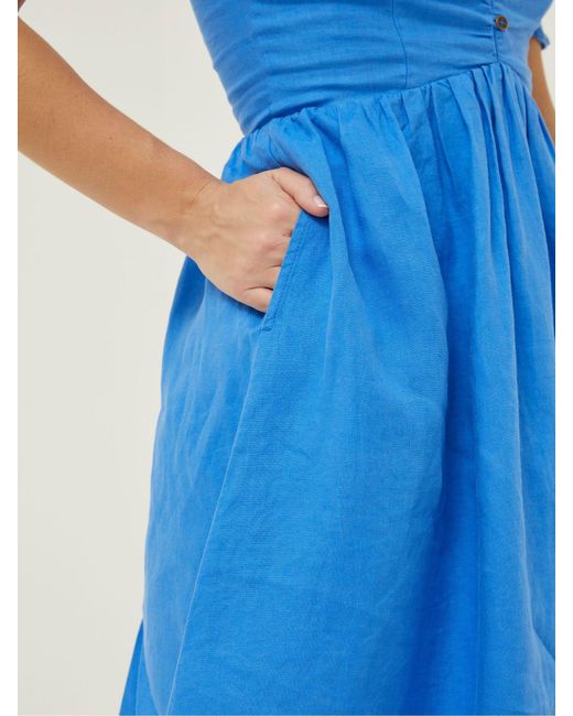 FatFace Blue Fatface Aideen Linen Dress