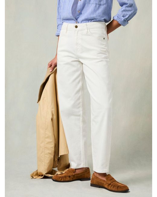 FatFace White Fatface Marlow Taper Leg Jeans
