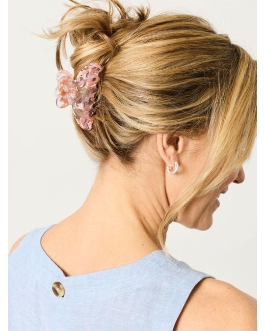 FatFace Pink Fatface Heart Claw Clip