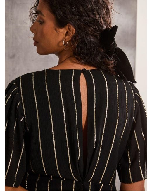 FatFace Brown Fatface Iris Metallic Maxi Dress