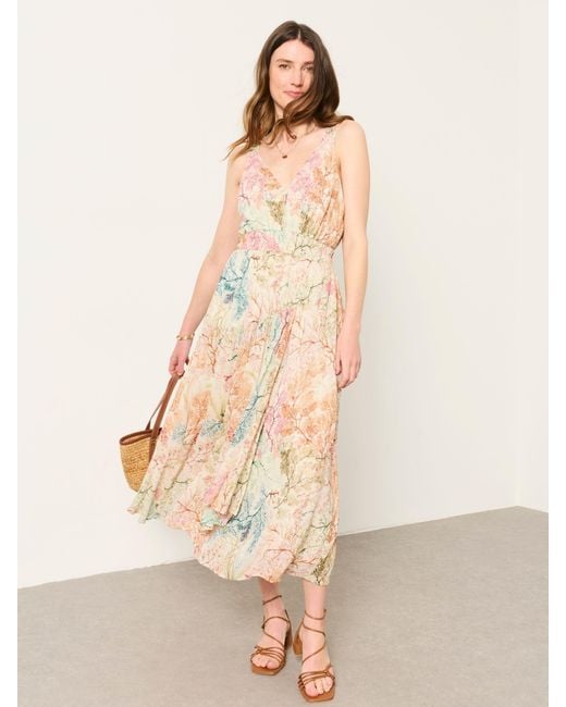 FatFace Natural Fatface V & A Fatface Maggie Petite Midi Dress