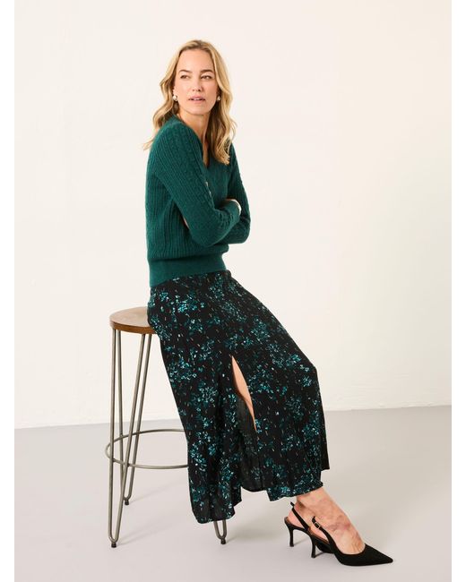FatFace Red Fatface Skye Midi Skirt