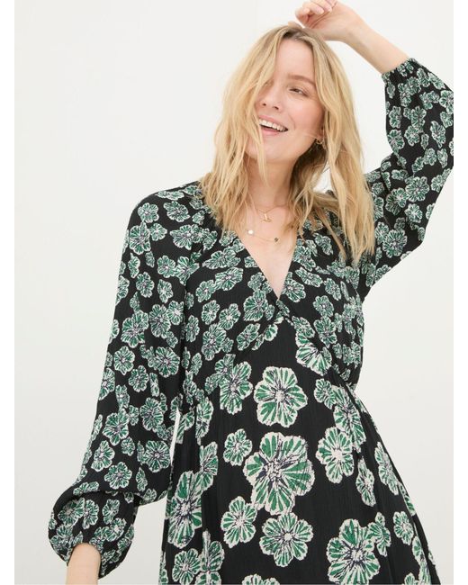 FatFace Green Fatface Noelle Spaced Floral Midi Dress