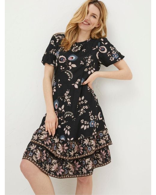 FatFace Black Fatface Shaney Fall Floral Dress