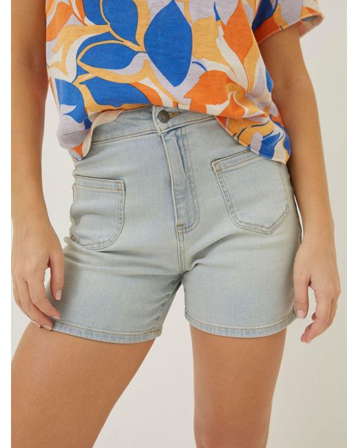 FatFace Gray Fatface Paige Denim Shorts