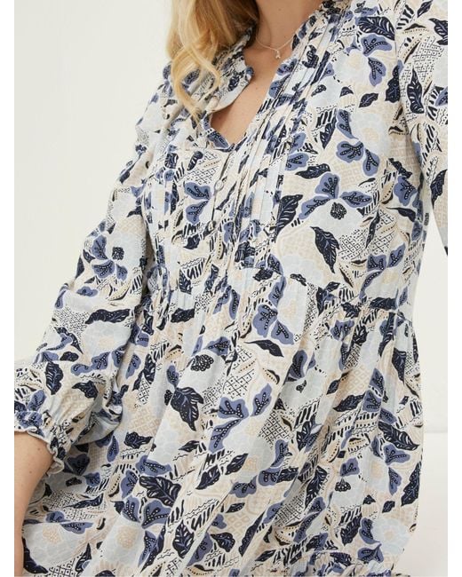 FatFace Natural Fatface Neema Batik Flowers Dress