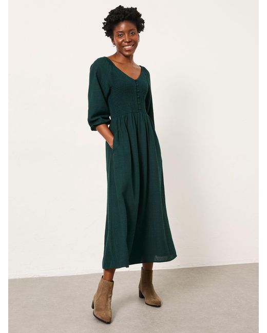 FatFace Green Fatface Adele Regular Midi Dress
