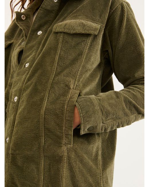 FatFace Green Fatface Alva Cord Overshirt