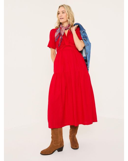 FatFace Red Fatface Gigi Midi Dress