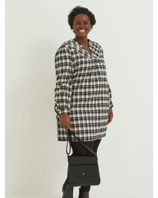 FatFace White Fatface Jessie Check Shift Dress