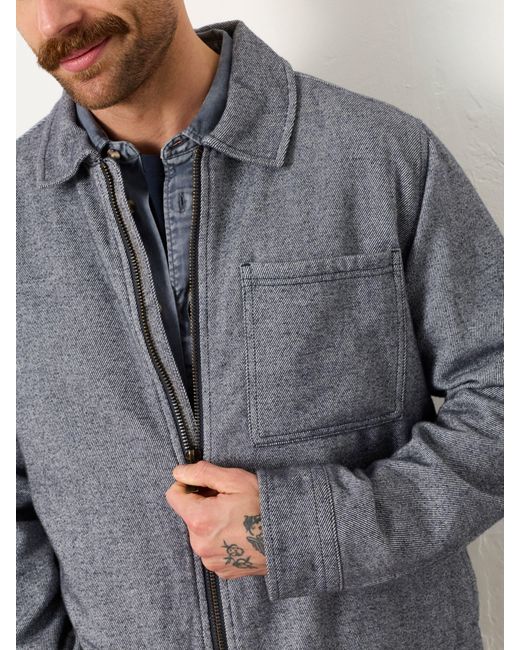 FatFace Gray Fatface Zip Through Overshirt for men