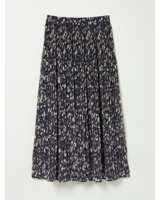 FatFace Brown Fatface Paignton Pleated Midi Skirt