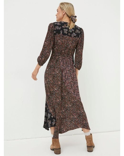 FatFace Black Fatface Nate Craft Floral Midi Dress