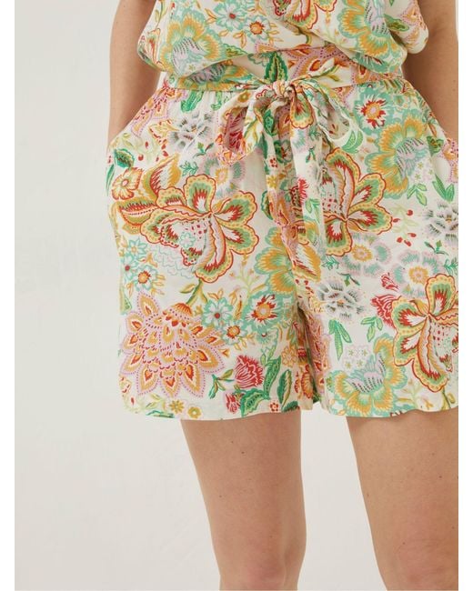 FatFace Natural Fatface Faye Paradise Floral Shorts