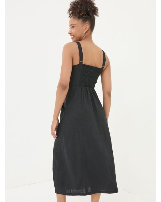 FatFace White Fatface Talia Linen Midi Dress