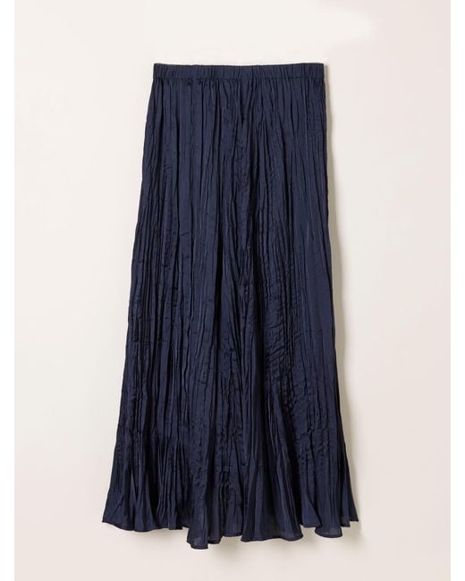 FatFace Blue Fatface Coco Pleated Midi Skirt