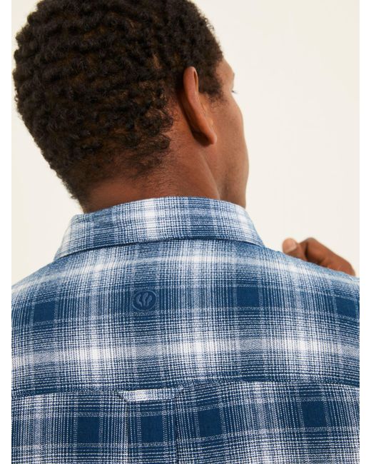 FatFace Blue Fatface Morley Long Sleeve Relaxed Fit Check Shirt for men