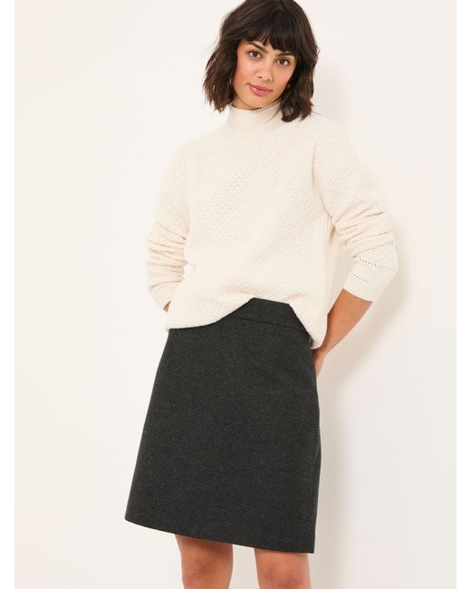 FatFace Natural Fatface Jess Tweed Mini Skirt