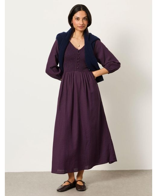 FatFace Purple Fatface Adele Petite Midi Dress