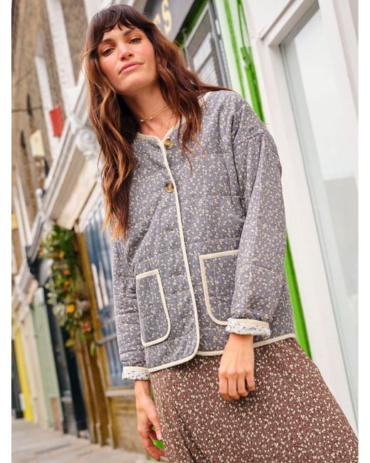 FatFace Natural Fatface Milly Petite Quilted Jacket