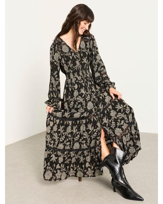 FatFace White Fatface Eden Jacquard Maxi Dress