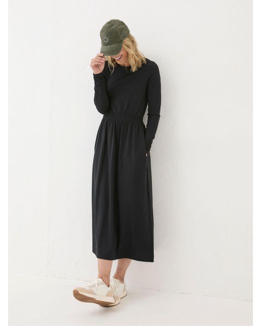 FatFace Black Fatface Navi Midi Jersey Dress