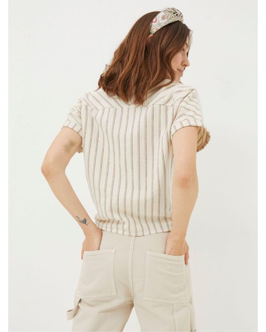 FatFace Natural Fatface Cali Linen Blend Shirt