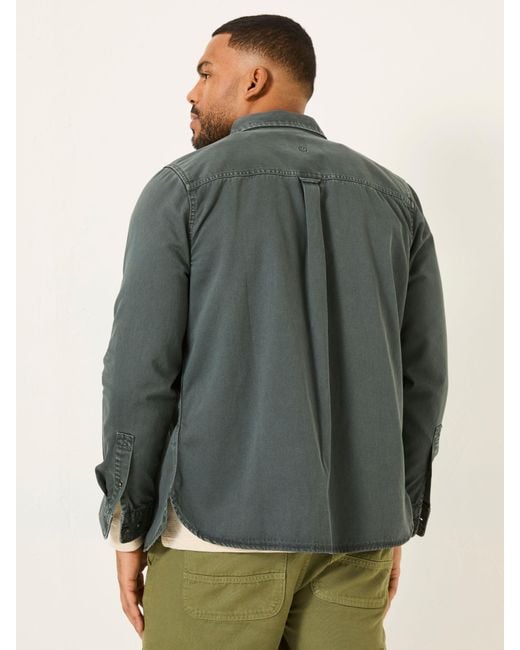 FatFace Gray Fatface Filey Long Sleeve Plain Shirt for men