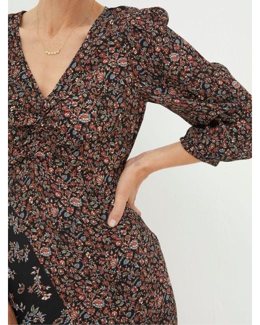 FatFace Black Fatface Nate Craft Floral Midi Dress