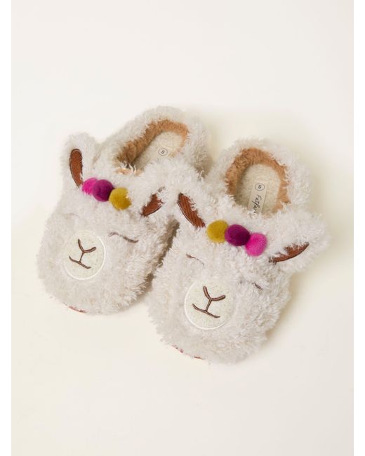 FatFace Natural Fatface Lydia Llama Slipper