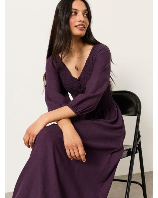 FatFace Purple Fatface Adele Petite Midi Dress