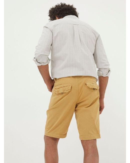 FatFace Yellow Fatface Cove Flat Front Shorts for men