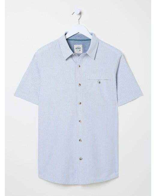 FatFace White Fatface Whaley Stripe Shirt for men