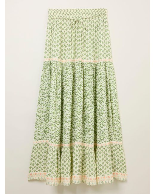 FatFace Green Fatface Jayla Maxi Skirt