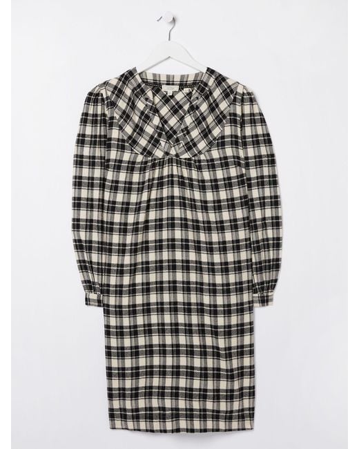 FatFace White Fatface Jessie Check Shift Dress