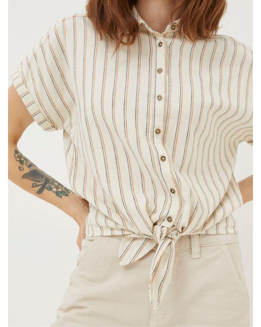 FatFace Natural Fatface Cali Linen Blend Shirt