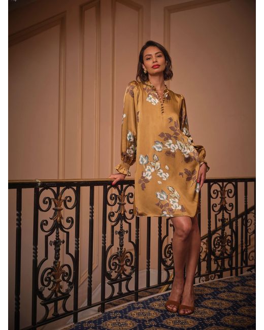 FatFace Brown Fatface Silas Regular Printed Mini Dress