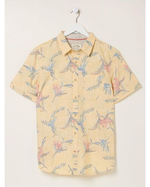 FatFace Blue Fatface Paradise Print Shirt for men