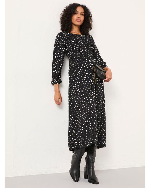 FatFace Black Fatface Mabel Regular Midi Dress
