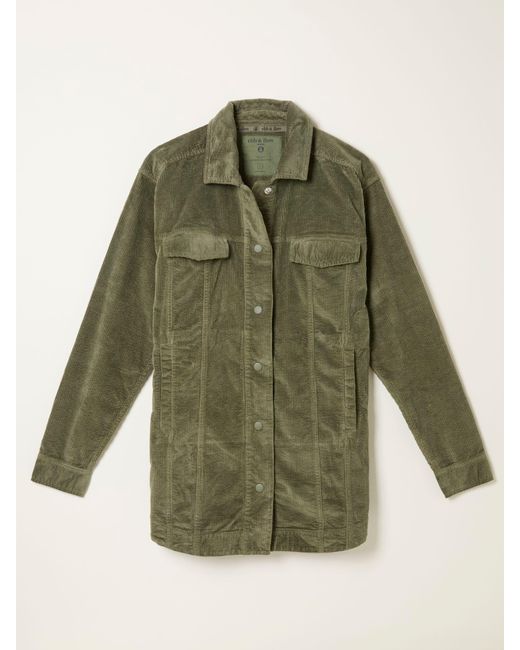 FatFace Green Fatface Alva Cord Overshirt