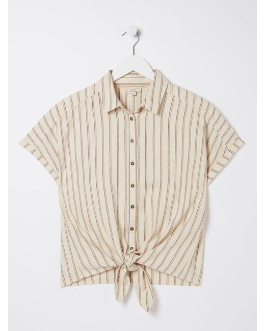 FatFace Natural Fatface Cali Linen Blend Shirt