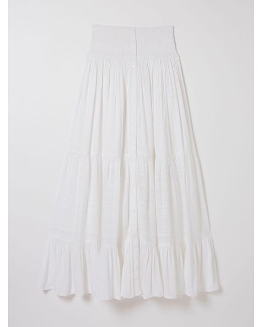 FatFace White Fatface Rhea Beach Maxi Skirt