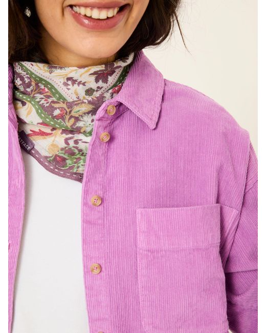 FatFace Pink Fatface Vivienne 100% Cotton Cord Shirt