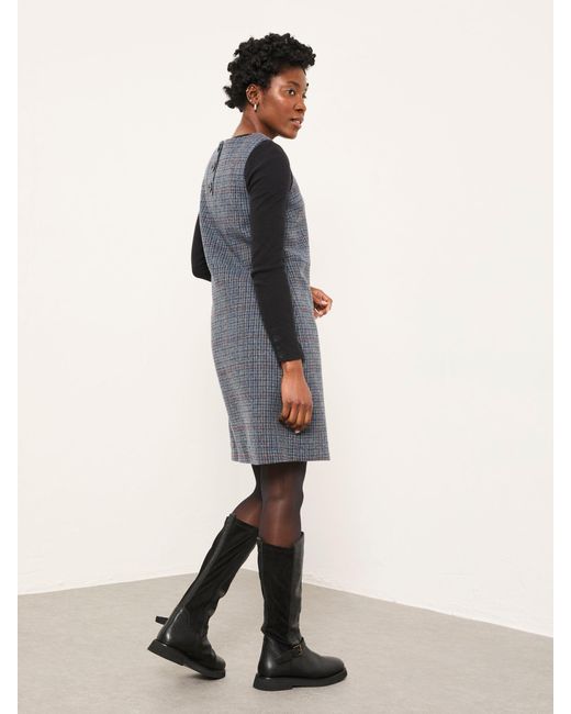 FatFace Blue Fatface Sarah Regular Tweed Pinny Mini Dress
