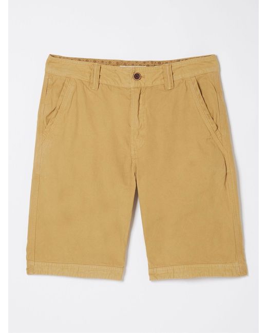 FatFace Yellow Fatface Cove Flat Front Shorts for men